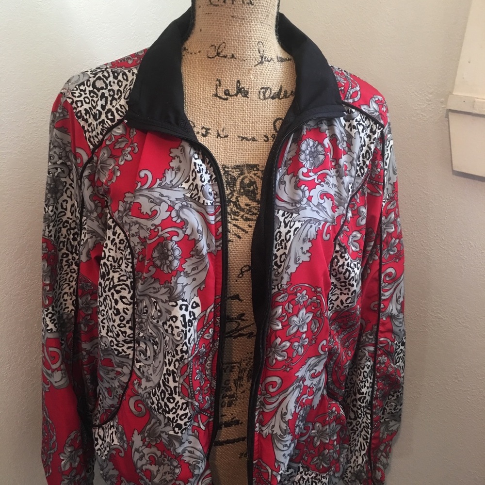 Vintage 80s Kim Rogers Full Zip Floral Jacket - Picture 3 of 7